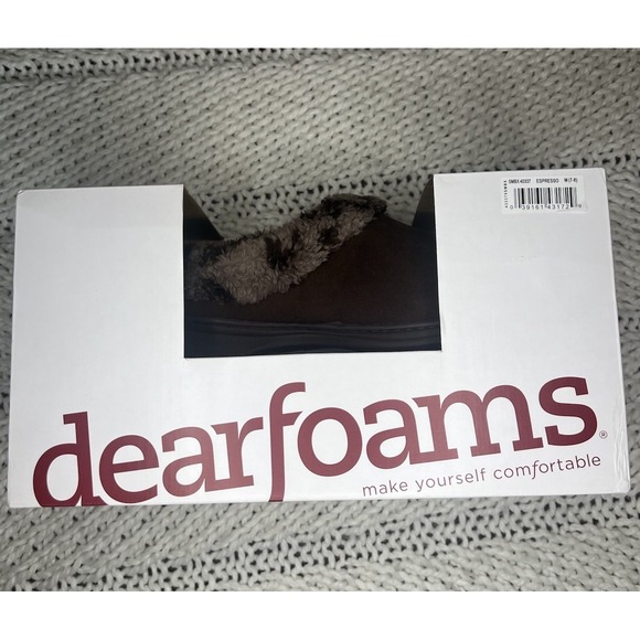 dearfoams Shoes - Dearfoams Women's Espresso, Slip On Size 7-8. New‎ with Box!